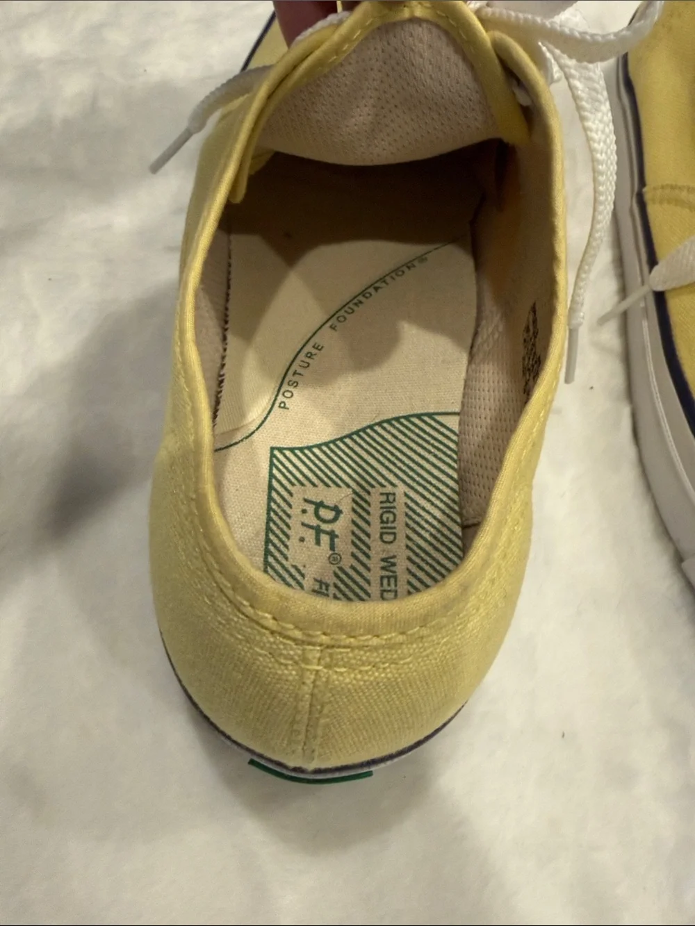 P.F. Flyers Yellow Canvas Lace-Up Casual Sneakers